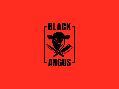 black angus logo angus animation app black angus branding bull bull logo bulls design game illustration minimal web