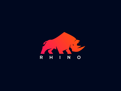 Rhino Logo animation app game minimal rhino rhino design rhino logo rhino vector rhino3d rhinoceros rhinos ui ux web