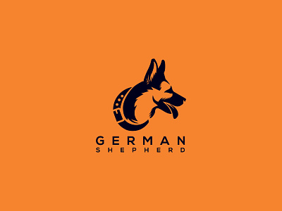 German Shepherd Logo app branding design game german sheperd german shepherd dog german shepherd logo illustration k9 k9 dog k9 logo logo strong ui ux web