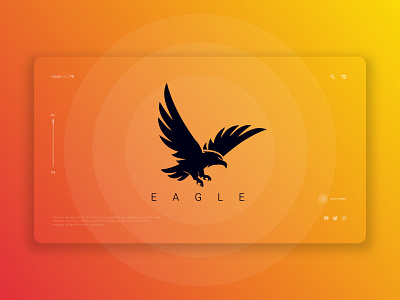 Eagle Logo app branding design eagle eagle design eagle logo eagle vector logo game hawk hawk logo illustration logo strong ui ux web