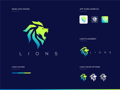Lion Logo 3d animation app branding game graphic design illustration lion lion logo lion roar lion vector logo lions logo motion graphics roar strong tiger tiger logo ui ux