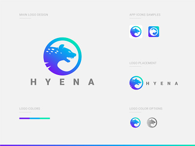 Hyena Logo app branding design game hyena hyena logo hyena vector logo hyenas illustration logo strong ui ux web wild logo