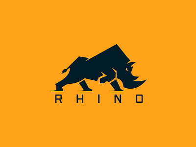 Rhino Logo 3d animation app branding design game graphic design illustration logo motion graphics rhino rhino horn rhino logo rhino vector logo rhinos strong ui ux vector wild