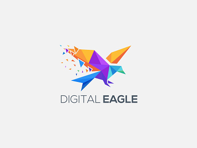 Digital Eagle Logo 3d animation branding digital eagle digital eagle logo digital logo eagle eagle logo game graphic design hawk hawk logo illustration logo motion graphics strong ui ux