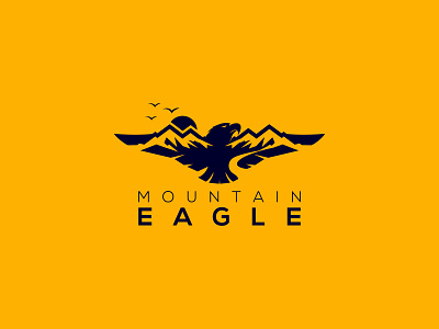 Mountain Eagle Logo 3d animation app branding design eagle eagle logo eagle mountain game graphic design illustration logo motion graphics mountains strong ui ux web