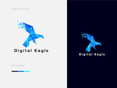 Digital Eagle Logo 3d animation app bird logo branding digital bird digital eagle digital logo eagle eagle logo eagle vector logo game graphic design illustration logo motion graphics strong ui ux