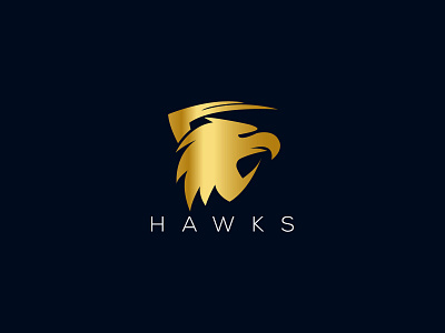 Hawk Logo 3d animation app branding eagle eagle logo eagles game golden eagle logo graphic design hawk hawk logo hawks illustration logo motion graphics ui ux vision logo wing