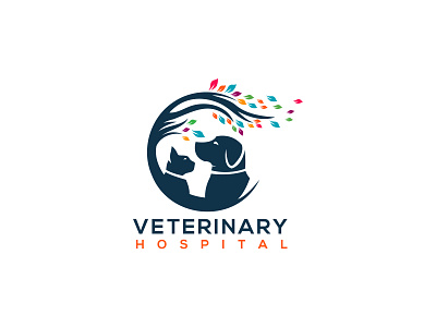 Veterinary Logo animalhospital cat health care pet care pet doctor pet logo rabbit veterinarian veterinary