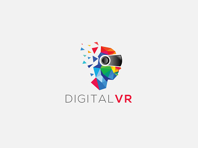 DIGITAL VR Logo business communication game illustration internet mobile tech technology virtual reality vr vxf