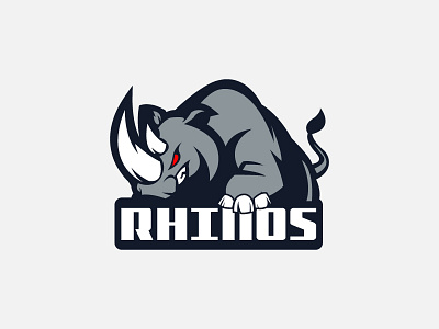 Rhino Logo branding design game illustration logo rhino horns rhino logo rhinos rhinos logo strong strong rhino strong rhino logo vector