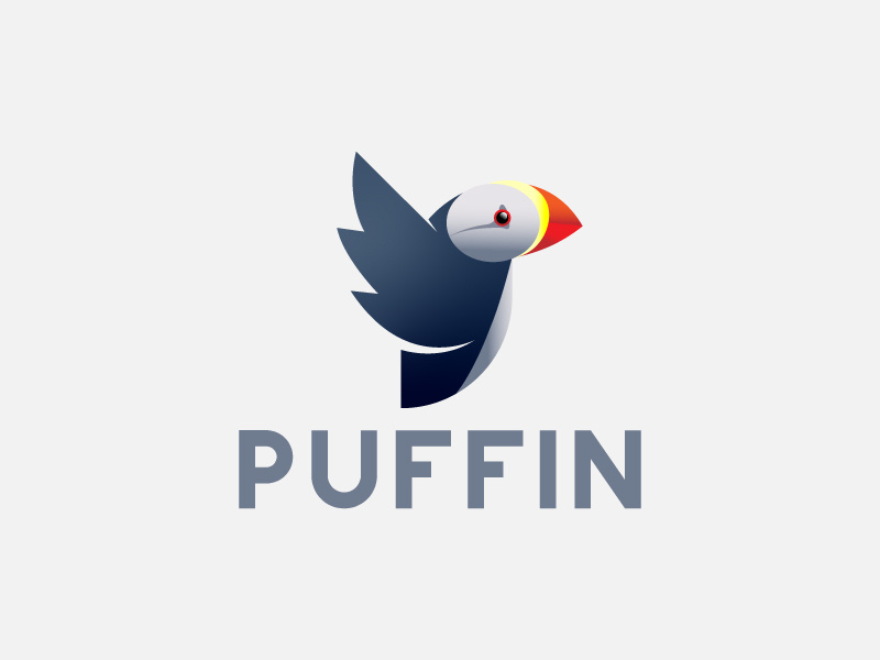 Puffin ui vector design mobile game illustration internet app