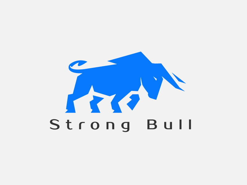 Bull business logo development mobile game internet illustration strong