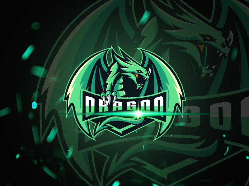 Dragon branding roar vector logo strong illustration design dragon head dragon