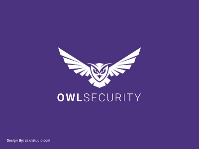 Owl Security app branding logo owl owl logo strong ui ux wings