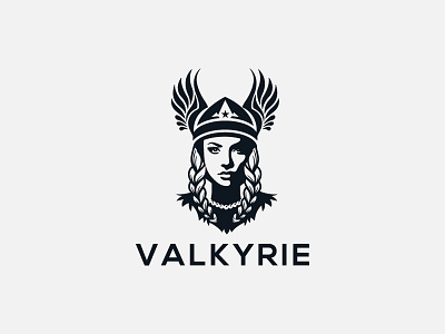 Valkyrie Logo app branding game illustration ui ux vector viking viking female vikings vikings girl