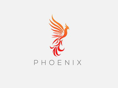 Phoenix Logo app fire fire bird fire wings game illustration phoenix phoenix logo strong ui ux