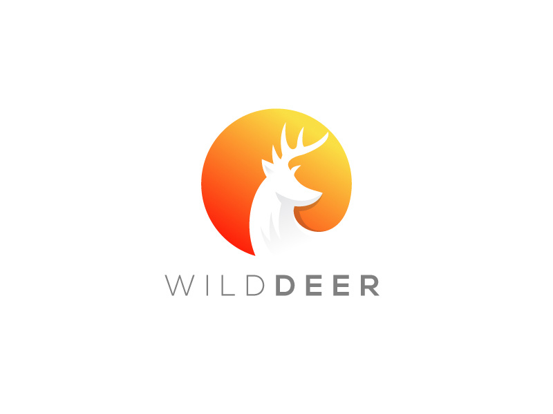Deer illustration web business ux ui game app logo deer illustration deer logo deer