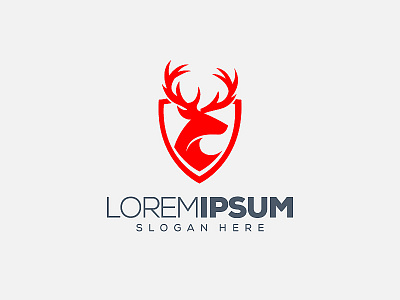 deer Logo app big horn buck deer deer logo design elk game horn lion logo ui ux vector