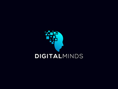 digital mind logo brain brain logo branding digital digital mind digitalart game illustration mind minimal ui ux vector virtual reality virtual reality logo vr logo web