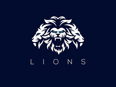 Lions Logo animation branding flat illustration lion lion head lion king lion pride lions logo ui ux web