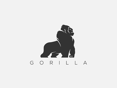 gorilla logo animation branding flat gorilla gorilla logo illustration silverback strong ui ux web