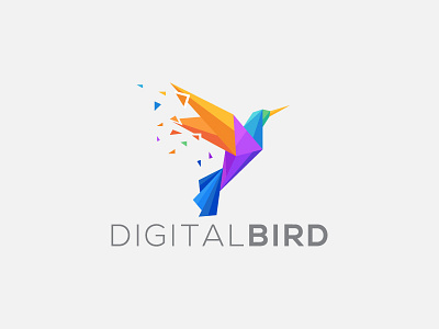 digital bird logo
