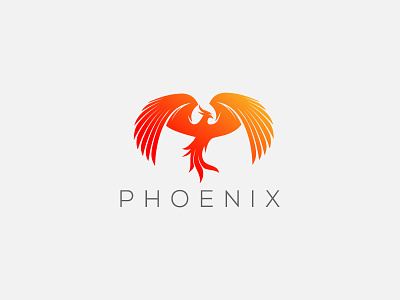 phoenix logo branding fire fire bird game illustration logo phoenix phoenix bird phoenix logo ui ux