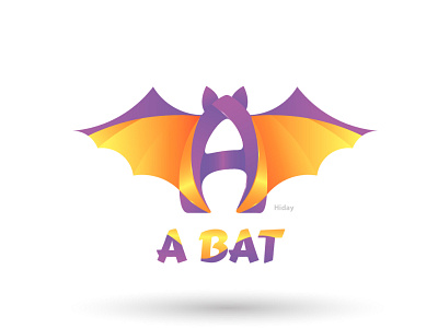 gradient bat logo design animation bat cute animal cute art design gradientlogo illustration logo logodesign minimal