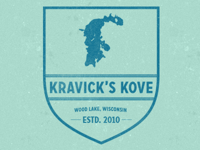 Kravick with a K branding identity lake lake house logo rejected logo