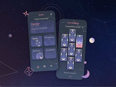 Astrology & Tarot UI Concept