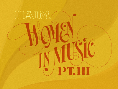 HAIM album art design graphic design lettering typography