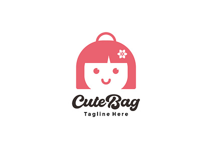 Cute Bag Logo Design bag creative cute feminine logo gestalt industry logo modern negative space logo smart