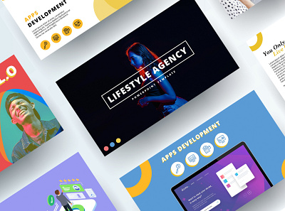 Colorful Lifestyle Agency Presentation Design creative modern presentation design