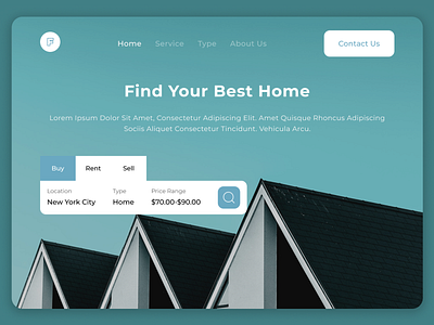 Landing Page Real Estate home property ui uidesign web