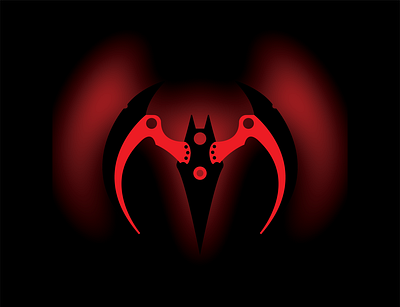 Bat Ninja design flat illustration minimal