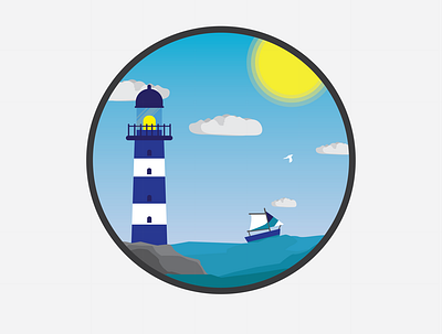 Watch Tower Illustration design flat illustration