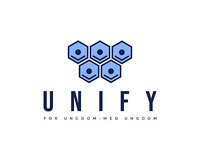 Unify logo design flat illustration logo minimal