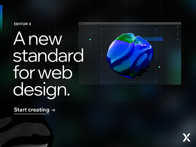 A new standard for web design. 3d button design editor x graphic design landing page no code nocode splash page web web design website websites