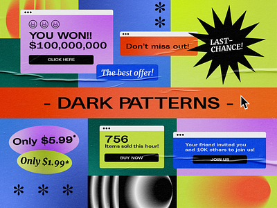 Dark Patterns blog branding color concept creative dailyui design editor x graphic design modern product ui ui design ux web design