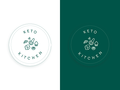 KetoKitchen Logo branding flat green iconography identity logo logotype sticker typography vector