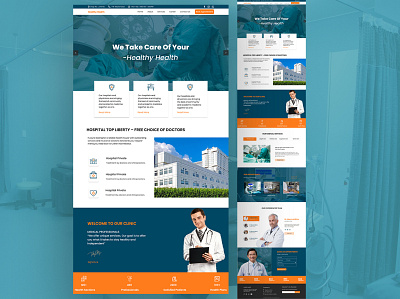 Hospital Website design hospital illustration typography ui ux web website