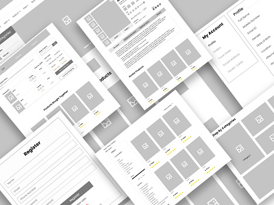 Ecommerce website wireframe