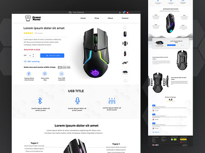 zombie mouse branding design ecommence ecommerce design figma logo product design product page web