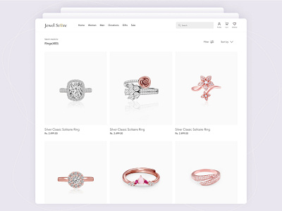 Jewellery Website - Search Result ecommerce filter landing page list listing listing page result search search page search result