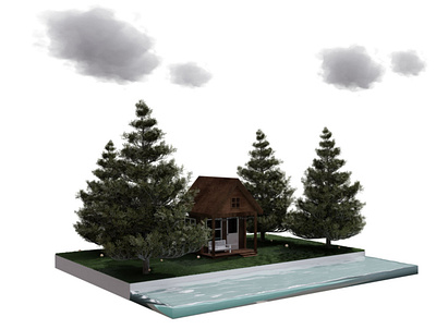 lakehouse 3dmodeling architecture blender3d cycles design interior lowpoly render