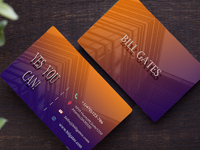 Bill Gates Card blue bussines card bussiness card bussiness card design card design illustration