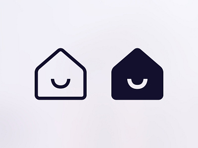 Home icon in Tryva app glyph home icon property smile ui ux