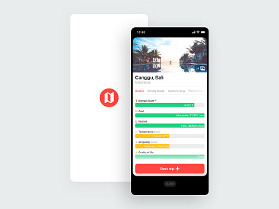 Nomad List on iOS app concept debut design ios mobile nomad nomadlist redesign concept sketch typography ui ux