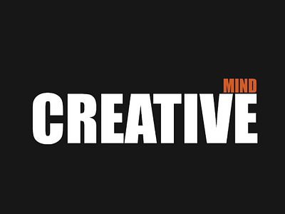 Creative Mind Typography typography graphicdesign