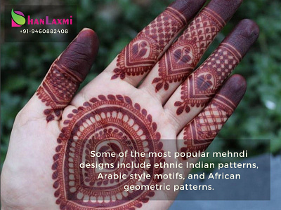 Popular Mehandi designs include Indian and Arabic patterns african patterns arabic patterns designs dhanlaxmi indian patterns mehandi